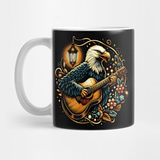 Melodic Flight: Eagle Strumming Guitar Mug